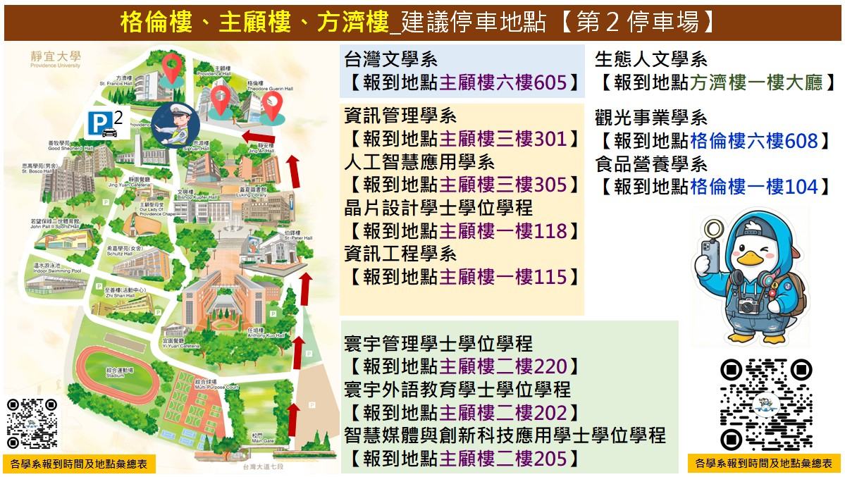 Link to 格倫、主顧、方濟樓停車場位置